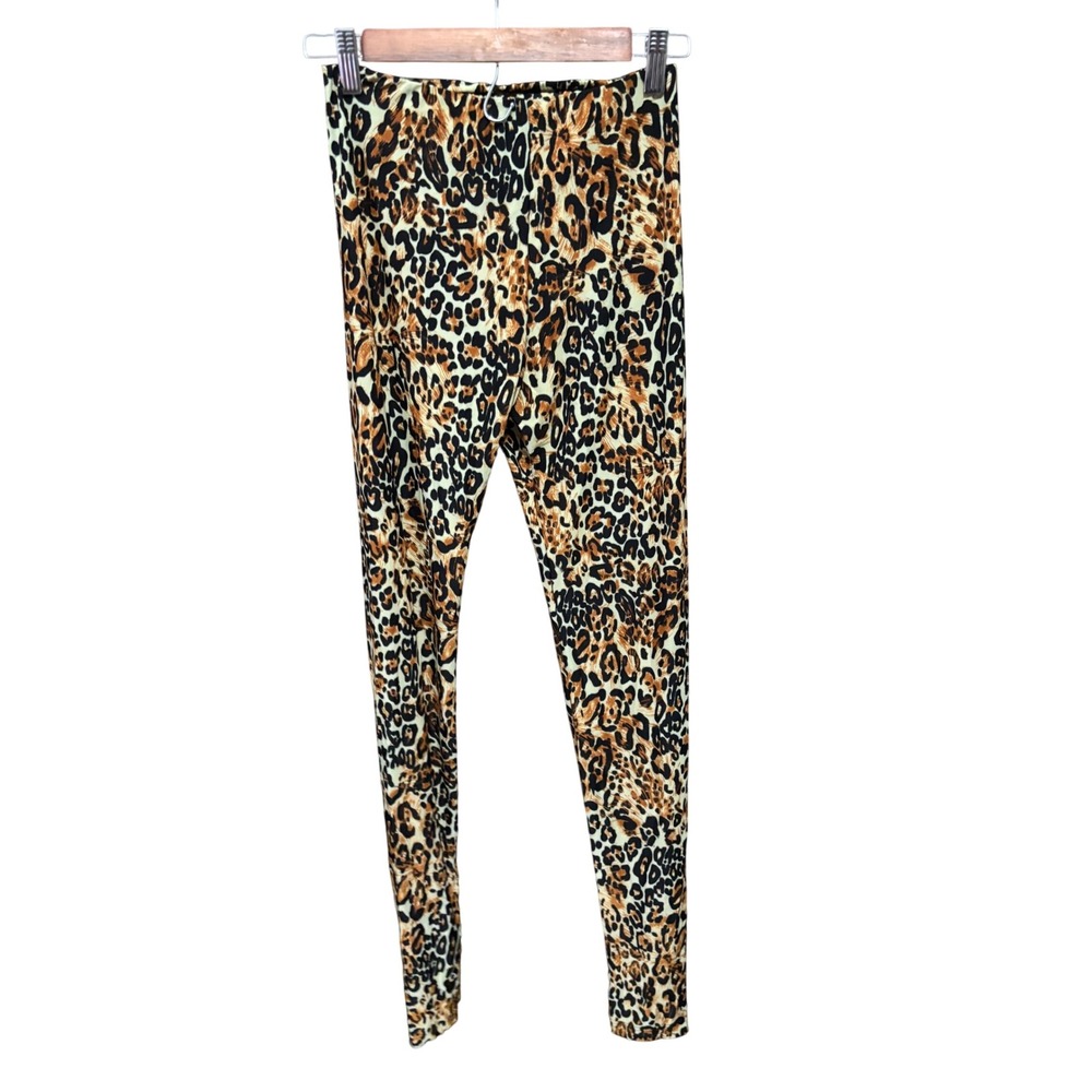 Leopard Print Leggings High Waisted Stretch Casual‎ Animal Print Medium